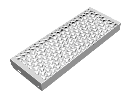 rotec Rund S Treppenstufe mit seitlichen Befestigungsplatten