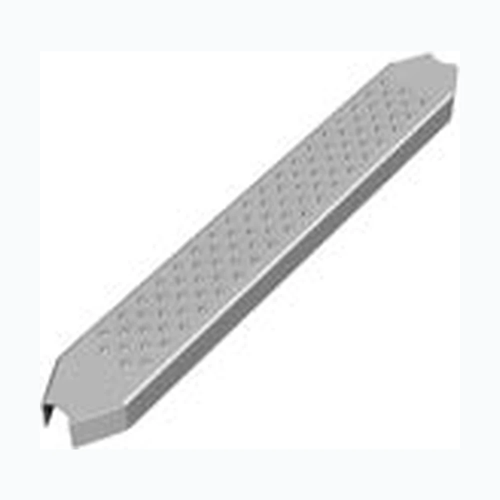 Geschlossene 64 mm breite Schwimmbadleitersprosse mit Perlprägung